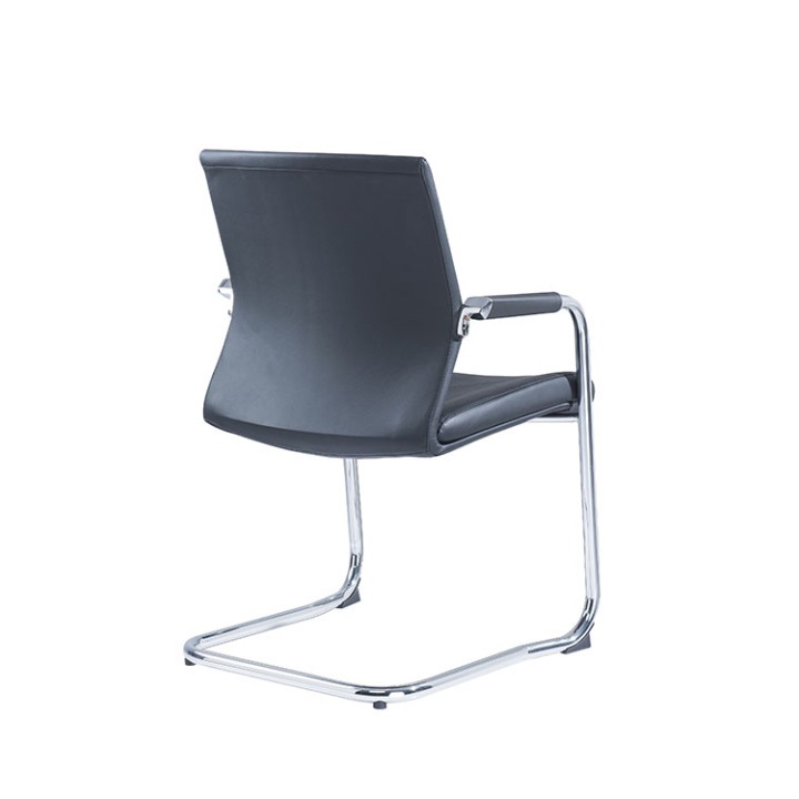 CH-319 Leather Visitors Chair Black